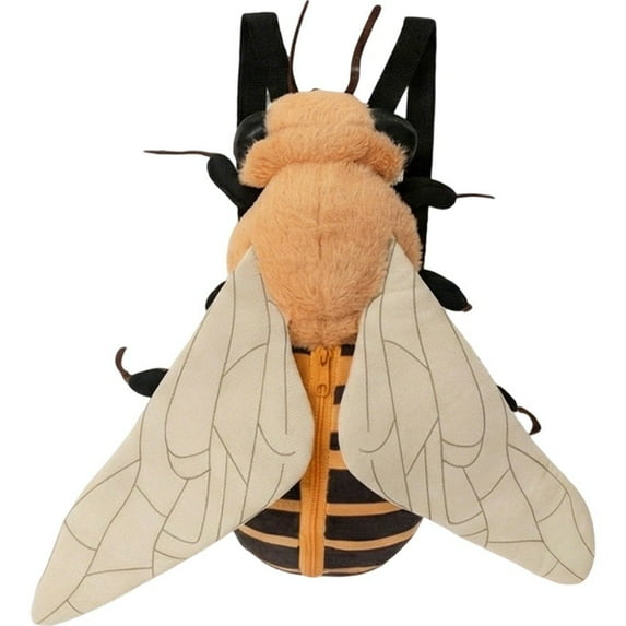 Funny Cartoon Insect Plush Backpack Stuffed Bee Ladybug Plush Backpack Soft Animal Adjustable Shoulder Strap Bag