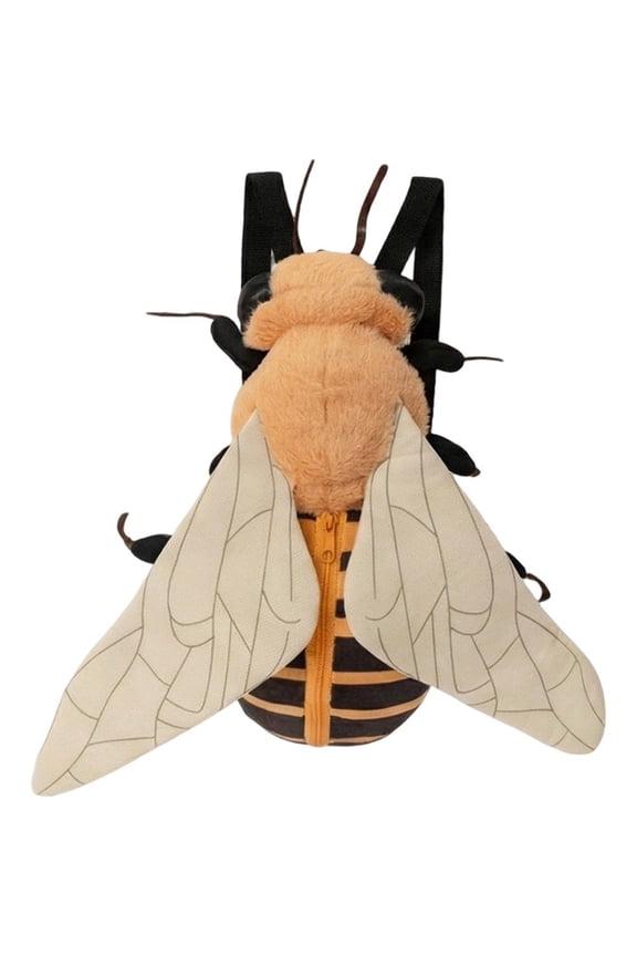 Funny Cartoon Insect Plush Backpack Stuffed Bee Ladybug Plush Backpack Soft Animal Adjustable Shoulder Strap Bag