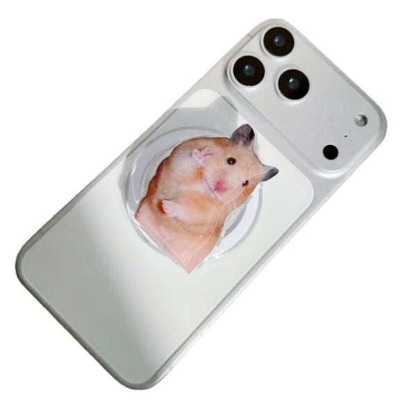 Funny Cartoon Kitten Cell Phone Stand, 3D Expanding Magnetic Grip Accessory for Girls Kids, Removable Folding Desktop Pocket Holder for Magnetic Cases