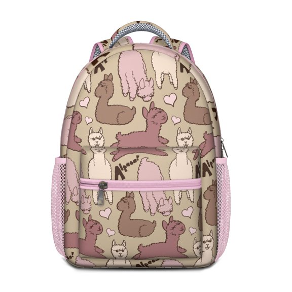 Funny Cartoon Llama Backpack - Stylish & Breathable School Bag for Teens with Spinal Support Design