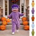 thumbnail image 1 of Funny Cartoon Monster Onesie Pajamas for Adults - Silly Big Mouth Character Plush One Piece Loungewear, Cozy Fleece Jumpsuit for Halloween & Christmas , 5 Colors, 120-150, 1 of 6