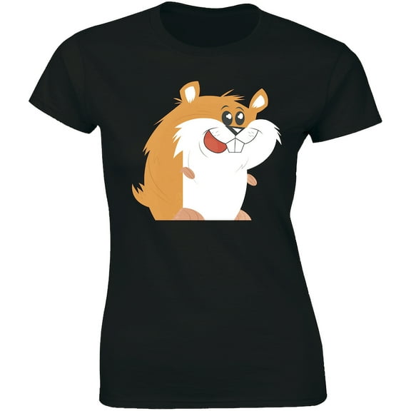 Funny Cartoon Rhino The Hamster Animal Graphics Women's Gift T-Shirt