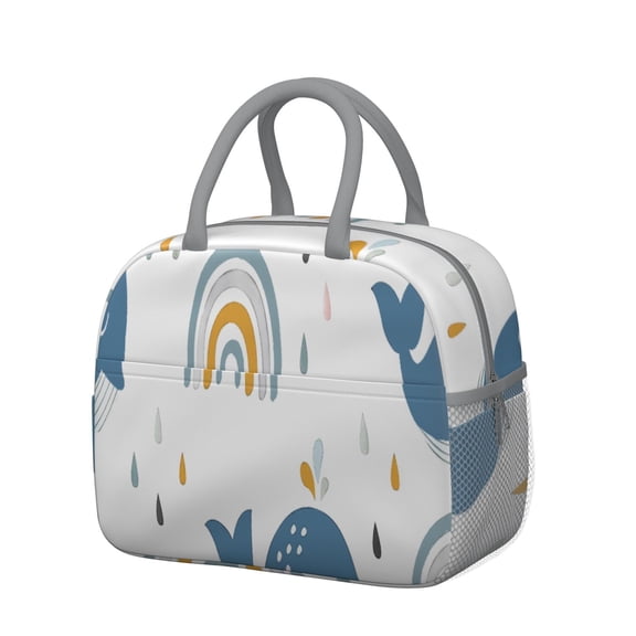 Funny Cartoon Shark Lunch Box - Cute Nautical Design Thermal Insulated Bag for Students & Professionals - Leakproof & Lightweight