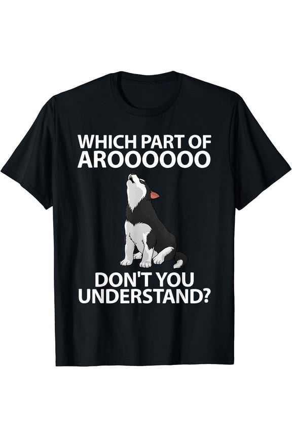 Funny Cartoon Siberian Husky Dog T-Shirt Unique Gift for Men Women Dog Lovers