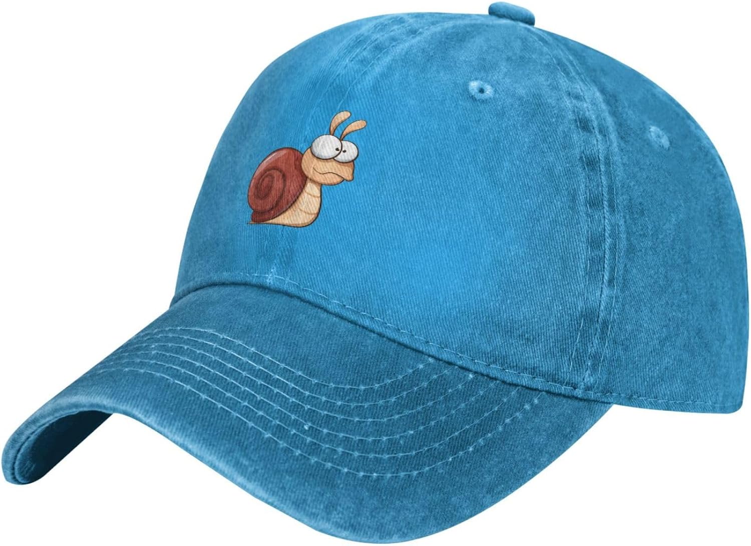 Funny Cartoon Snail Baseball Cap for Men Women Vintage Cowboy Hat Adult