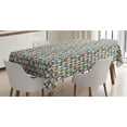 thumbnail image 1 of Funny Cartoon Tablecloth, Theme of Playful Hipster Cats with Glasses Colorful Dotted Designed Print, Rectangle Satin Table Cover Accent for Dining Room and Kitchen, 60" X 90", Multicolor, by Ambesonne, 1 of 2