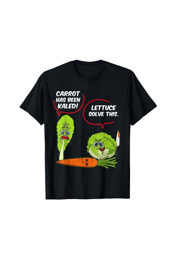 Funny Cartoon Vegetable T-Shirt for Veggie Lovers and Plant-Based Humor