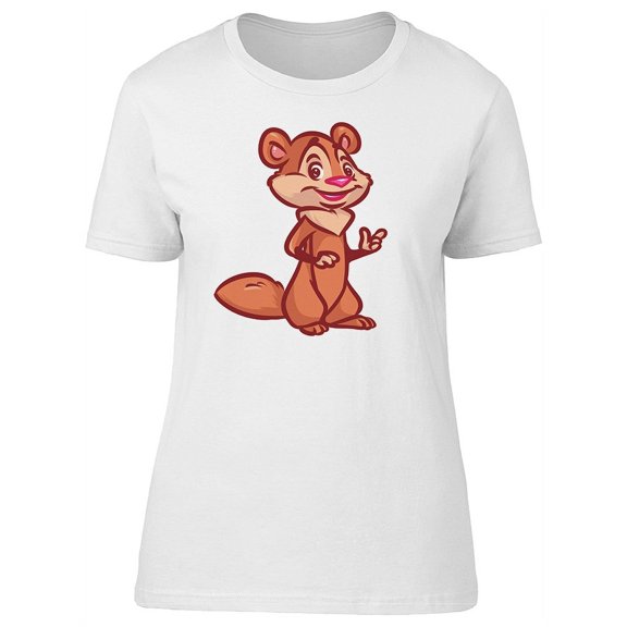 Funny Cartoon Weasel Tee Women's -Image by Shutterstock