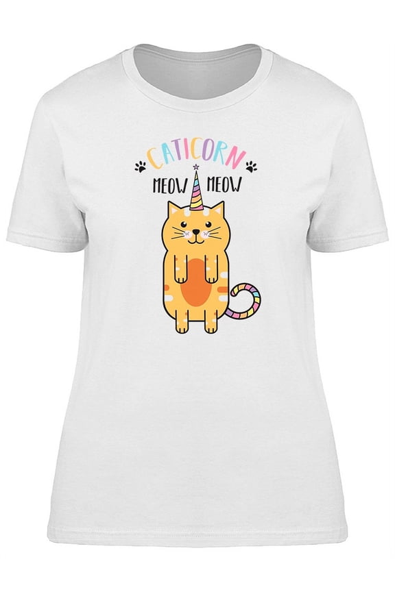 Funny Cat Art Caticorn Paws T-Shirt Women -Image by Shutterstock, Female XX-Large