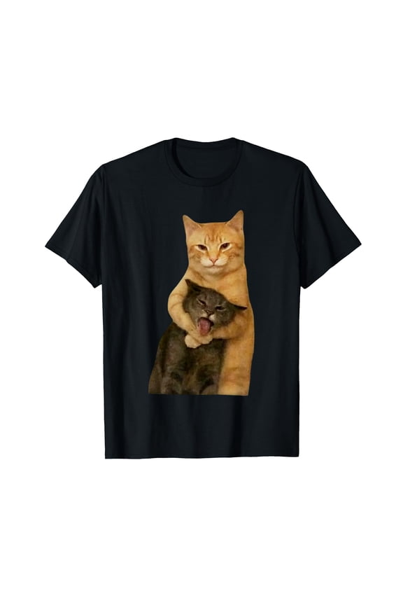 Funny Cat Art T-Shirt Featuring Playful Cartoon Cats - Perfect Gift for Cat Lovers
