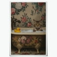 thumbnail image 1 of Funny Cat Bathroom Canvas Wall Art Cute Animal Prints Cat in The Bathtub Pictures Posters Wall Decor for Living Room Bedroom Toilet Kids Room Wall Paintings 12x18inch Unframed, 1 of 16