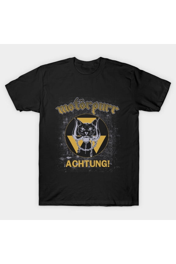 Funny Cat Biohazard Warning Heavy Metal Toxic Humor Unisex T-Shirt, for men & women, up to size 5XL