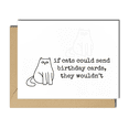 thumbnail image 1 of Funny Cat Birthday Card – "If Cats Could Send Birthday Cards, They Wouldn’t" – Blank Inside, Includes Envelope – Perfect for Cat Lovers & Birthday Celebrations, 1 of 2