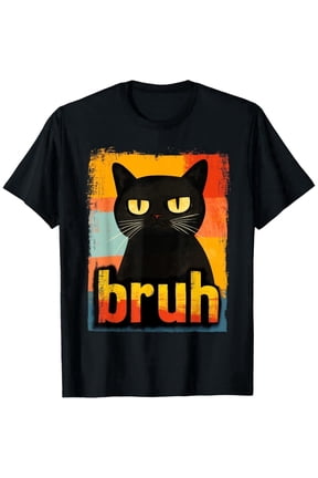Funny Cat Bruh For Teens Boys Girls Men Women Meme Graphic T-Shirt