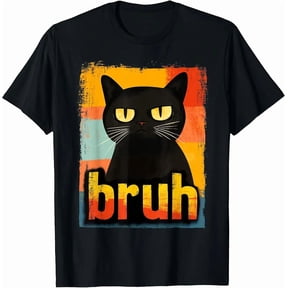 Funny Cat Bruh Meme Graphic For Teens Boys Girls Men Unisex T-Shirt, up to Size 5XL