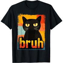Funny Cat Bruh Meme Kitten Graphic Unisex T-Shirt for Men Women Kids Toddler