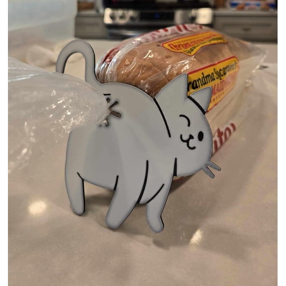 Funny Cat Butt Bread Clip - 3D Printed Reusable Bag Sealer