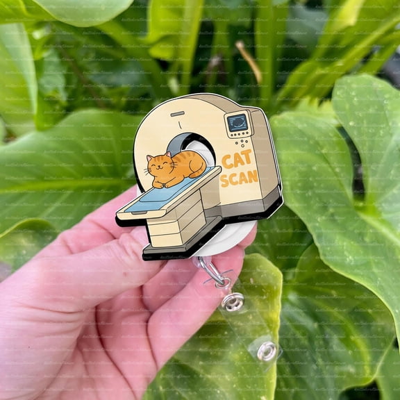 Funny Cat Camera Badge Reel, Cute Tech-Themed ID Holder, Cat Lover Gift