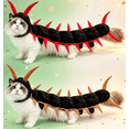 thumbnail image 1 of Funny Cat Centipede Costume Halloween Outfit,Plush Caterpillar Pet Costume with Adjustable 4 Point Fit,50 Inch Long Design for Cats of All Sizes, 1 of 6