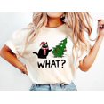 thumbnail image 1 of Funny Cat Christmas Shirt What? Christmas Tree Knocked Over Tee Cute Holiday Cat Lover T-Shirt, 1 of 5