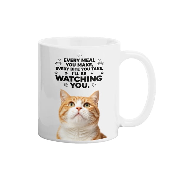 Funny Cat Coffee Mug 11oz, Novelty Gag Gift for Cat Lovers