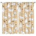 thumbnail image 1 of Funny Cat Design 2-Piece Kitchen Curtains - 42x84 Inch Semi-Sheer Tier Curtains for Pet Lovers, Farmhouse Style, 1 of 2