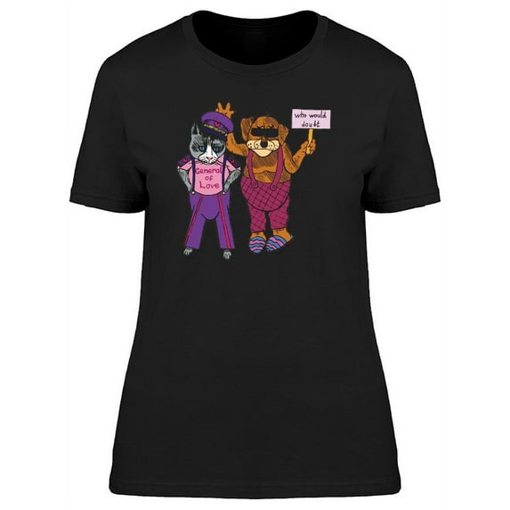 Funny Cat & Dog Crazy Design T-Shirt Women -Image by Shutterstock, Female XX-Large
