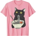 thumbnail image 1 of Funny Cat Eating Ramen Vintage Japanese Noodles Unisex T-Shirt for Men Women Kids Toddler, 1 of 5