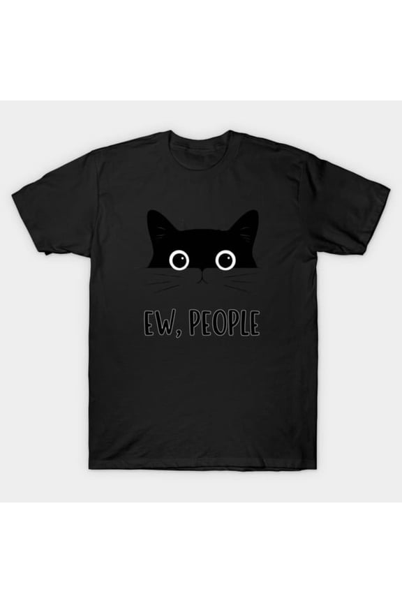 Funny Cat Face Ew People Introvert Social Distancing Unisex T-Shirt, for men & women, up to size 5XL