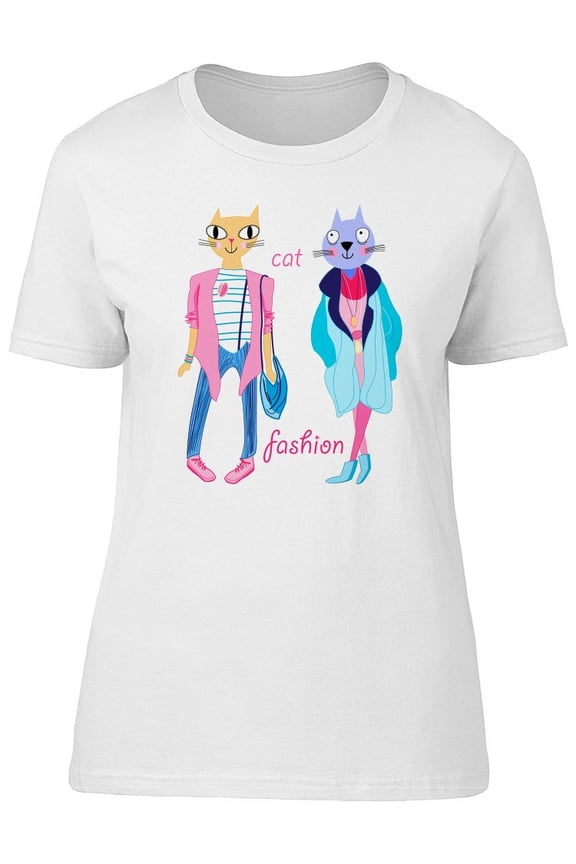 Funny Cat Fashion Tee Women's -Image by Shutterstock