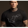 thumbnail image 1 of Funny Cat Fist Bump Graphic T-Shirt Minimalist Cat Lover Tee, 1 of 3