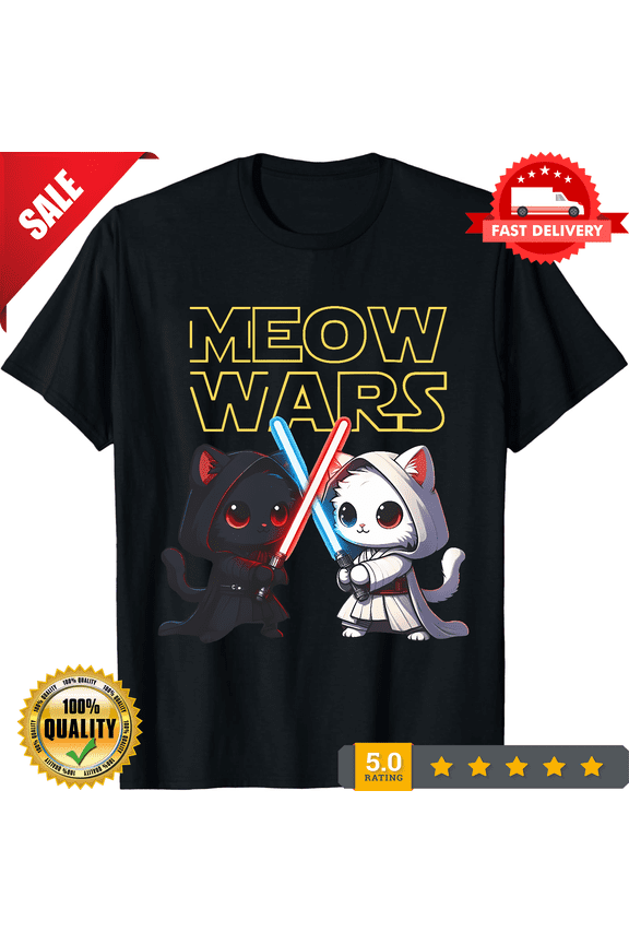 Funny Cat Galaxy Wars Parody Shirt Cute Graphic S-3XL, LIMITED EDITION-TH68434