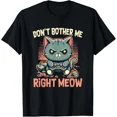 thumbnail image 1 of Funny Cat Gamer Don_t Bother Me Right Meow Video Games Lover Gift Unisex T-Shirt, 1 of 2