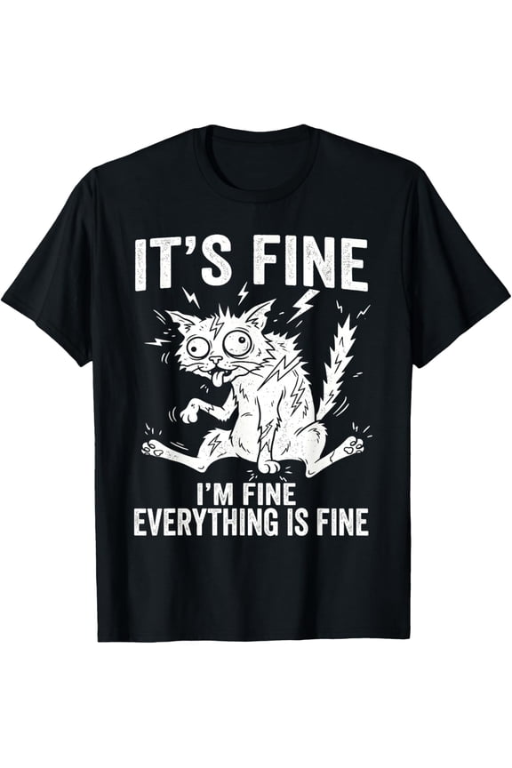 Funny Cat Graphic Tee Weird Crazy Men Women Kids Meme Cat T-Shirt- Classic Unisex 100% Cotton Crew Neck T-Shirt Breathable Casual Everyday Wear Affordable Graphic Soft t shirt Cheap t shirts