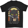 thumbnail image 1 of Funny Cat I Hate Morning People Coffee Humor Graphic Top Unisex T-Shirt, up to size 5XL, 1 of 2