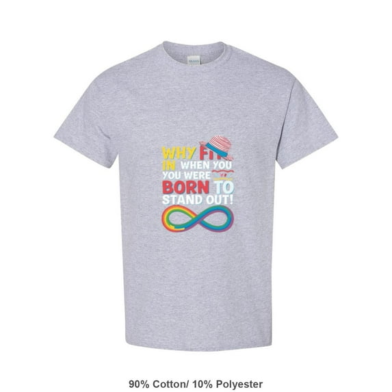 Funny Cat In Hat Teacher Doctor Autism Quote Why Fit In Gift Unisex T-Shirt, up to size 5XL