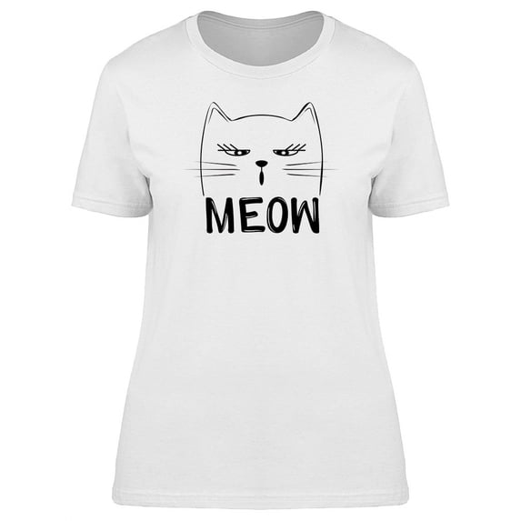 Funny Cat Indifferent Look T-Shirt Women -Image by Shutterstock, Female XX-Large