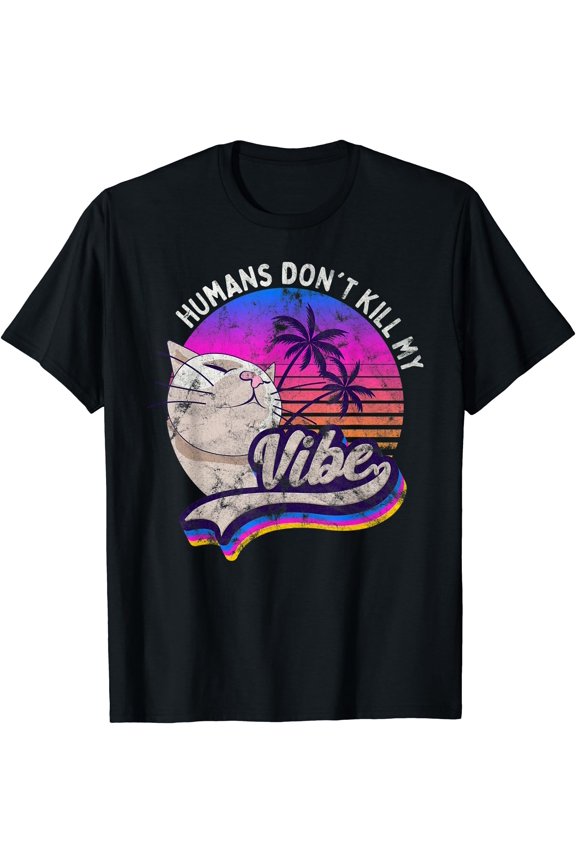 Funny Cat Jam Cat Vibing Gif Cat Meme Sarcasm Cat Vibe Gift T-Shirt