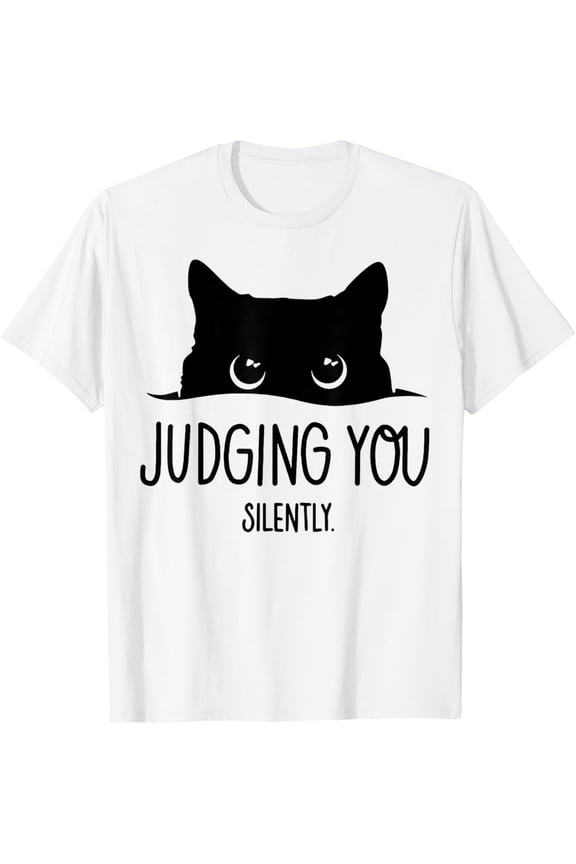 Funny Cat Judging You Silently Tee Shirt Cat Judging You Silently Mens T-Shirt