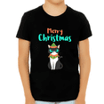 thumbnail image 1 of Funny Cat Kids Christmas Shirt for Boys Christmas Tshirt Funny Christmas Shirt Christmas Gift for Boy, 1 of 6