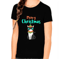 thumbnail image 1 of Funny Cat Kids Christmas Shirt for Girls Christmas Tshirt Funny Christmas Shirt Christmas Gift for Girl, 1 of 6