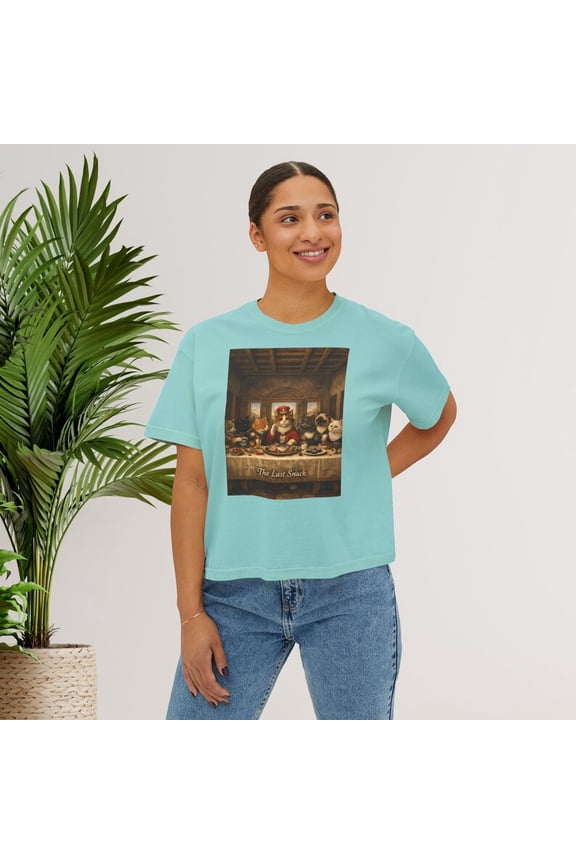 Funny Cat Last Supper T-Shirt Meme Cat Graphic Tee Vintage Cat Art Shirt Cat Lover Gift The Last Snack Design Unisex