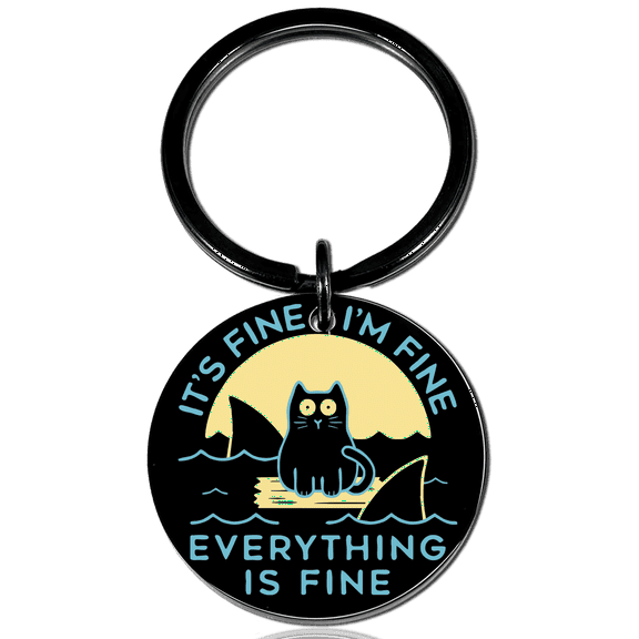 Funny Cat Lover Keychain Gift for Cat Lovers Birthday Christmas