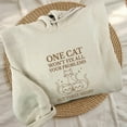 thumbnail image 1 of Funny Cat Lover Shirt, Embroidered Cat Mom Sweatshirt, Funny Cat Lover Tee, Three Cats TShirt, Gift for Crazy Cat People, Retro Cat Hoodie, 1 of 4