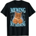 thumbnail image 1 of Funny Cat Meme Mewing LooksMax Meowing cat Trend T-Shirt, 1 of 5