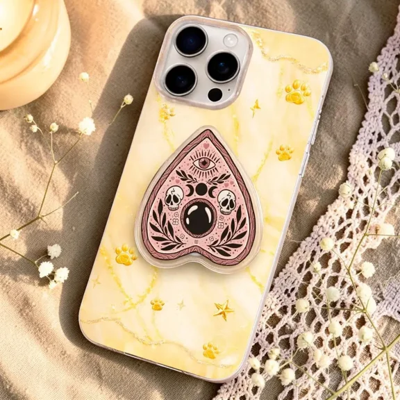 Funny Cat Meme Phone Grip, Dark Humor Phone Holder, Fire Cat Design Cute Cat Lover Gift E-Reader Grip Accessory
