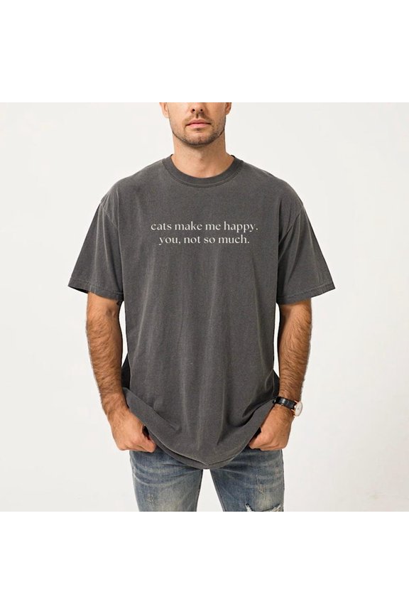 Funny Cat Meme Sarcastic Cat Lover T-Shirt All size S-3XL