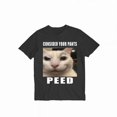 thumbnail image 1 of Funny Cat Meme T-Shirt, Viral TikTok Humor Tee, Silly Internet Graphic Shirt, Goofy Unisex Apparel, 1 of 3