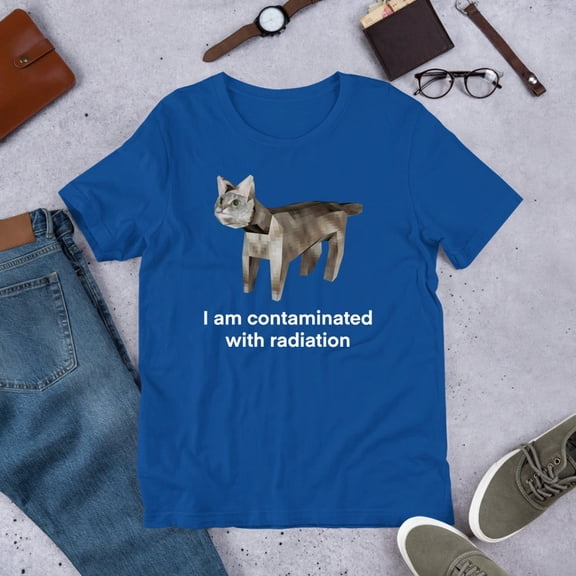 Funny Cat Meme T-Shirt, Weirdcore Low Poly Graphic Tee, Cursed Internet Humor Shirt, Unisex Apparel