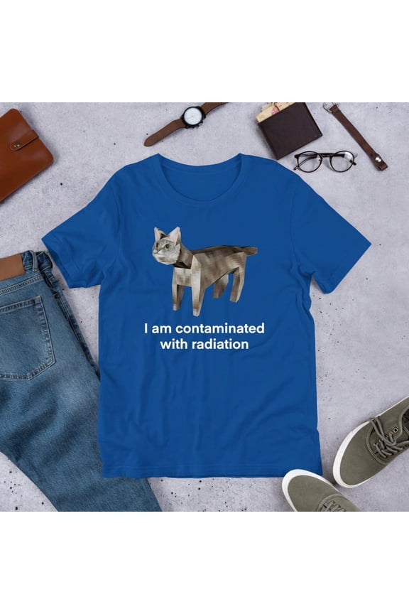 Funny Cat Meme T-Shirt, Weirdcore Low Poly Graphic Tee, Cursed Internet Humor Shirt, Unisex Apparel